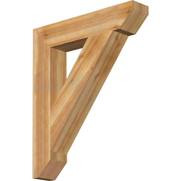 Ekena Millwork Traditional Slat Rough Sawn Bracket, Western Red Cedar, 6"W x 32"D x 38"H BKT06X32X38TRA06RWR - main